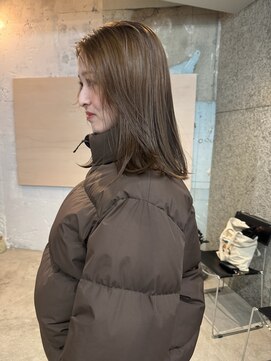 ブリーチなしマロンカラー