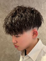 エリマ 横浜西口(elima)&nbsp;ツイストパーマのスキンフェードマッシュショート◎