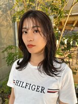 ウエストリー(WESTORY)&nbsp;#ミディアム#シースルーバング#顔周りレイヤー#茶髪#20代#30代
