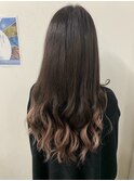 ブリーチなし!エクステで作るグラデーションカラー
