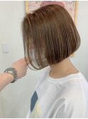 奇跡のボブ♪ハイライト&ミルクティーベージュ