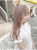 大人ミルクティーベージュ/suite店／大坂／前髪特集／ブリーチ