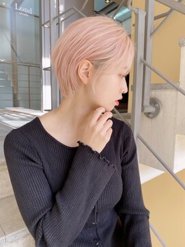 ロンド ストラーダ 心斎橋(Lond strada) ショート×ハイライト白髪ぼかし×シルキーベージュ[心斎橋]