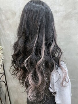 ブーミー(Bor mee) 【bormee】インナーカラー風★シールエクステ/韓国/ロングヘア