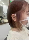 インナーカラー ショートボブ