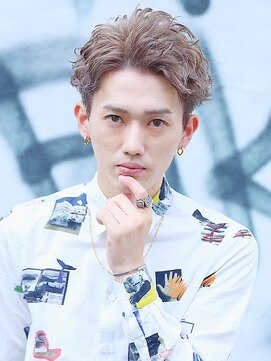 モットコウ 岡山駅前(Mot-Co) スパイキーショート×ミルクティーグレージュ