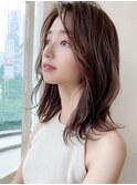 大人かわいい似合わせカット/こなれミディ/美髪/くびれヘア/新宿