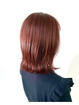 シュヴー 浦安店(CHEVEUX)&nbsp;くびレイヤーイメチェンフルバングミディアムレイヤーピンク