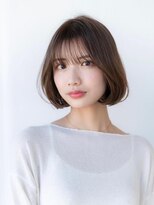 ケアリー 浦和美園(Carelly)&nbsp;大人かわいい前髪セシルカットココアブラウンフリンジウェーブ