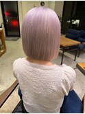 【ビフォーアフターあり】シルキーピンク/ボブカット
