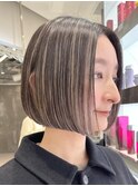 ハイライト アッシュグレー PEEKABOO 原宿 表参道