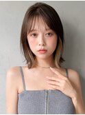 アプリコットオレンジくびれヘアハイライトカラー夏*