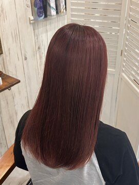 ルピナス(Lupine.) 【Haruna】☆bleachなしWカラー☆チェリーレッド