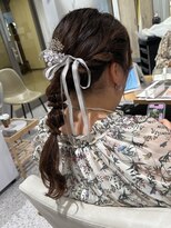 ゼストララ(ZEST Lara)&nbsp;結婚式ヘアセット 編み下ろしアレンジ【吉祥寺】misaki