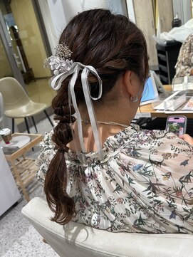 ゼストララ(ZEST Lara) 結婚式ヘアセット 編み下ろしアレンジ【吉祥寺】misaki
