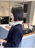 チャコールグレー/オリーブグレー/ショートボブ/前髪/小顔柏駅
