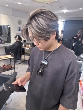 メンズサロン キング 高槻店(Men’s salon K!ng) 韓国マッシュセンターパートツーブロックメンズハイライトウルフ