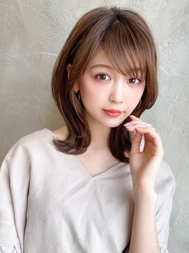 エイミーバイアフロートザガーデン 浦和店(amie by afloat the garden) 大人可愛いミディアムレイヤー/フレンチバング【浦和】