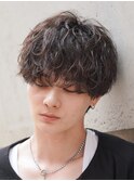 原宿シャドウパーマルーズパーマゆるめ波巻きパーマメンズカット