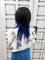 ルルクス ヘアーサロン(LuLux) 夏に映える!黒髪ウルフカット×透明感ブルー