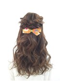 フェミニンハーフアップ ヘアセット