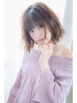 ネオリーブクレア 綱島店(Neolive Krea) 切りっぱなし☆ミディアムボブ　似合わせカットで小顔に