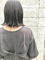 ラフ 原宿(L.a.a.g.f harajuku) 細めハイライト グレージュ ボブ ＠原宿