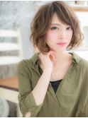 ■mod's上尾10-18★■外国人みたいな☆くせ毛風エアリー大人ボブ
