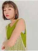 暗めカラー/レイヤーカット/くすみベージュ/ボブ/新宿