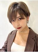 ミルクティーアッシュ×ナチュラルショート20代30代40代
