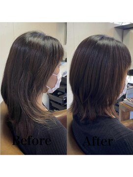 カミケン 方木田店(kamiken.) ひし形レイヤー大人かわいいサラ艶髪【カミケン方木田店】