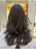 ツヤ髪ベージュ Aラインロング