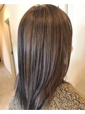 ナチュラルストレート×マットブラウン