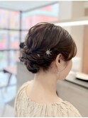 ふわもこシニヨンヘアセット グレージュ/三宮/神戸