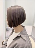 前下がりボブ×ポイントカラー【高橋圭】