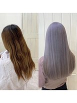クラン ヘアーアンドスタジオ(CLAN hair & studio)&nbsp;ハイトーンエクステブリーチインナーミルクティーベージュ