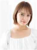 ミルクティーカラー切りっぱなし外ハネボブb古河20代30代40代