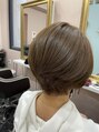 アグ ヘアー プレイ 谷町9丁目駅前店(Agu hair pray)&nbsp;前下がりのボブスタイルに、カラーはアッシュベージュ系の髪色に