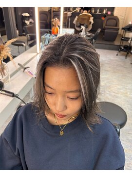 ブレンド 渋谷(BLend) ハイライトブルージュマチルダボブインナーグレージュ前髪