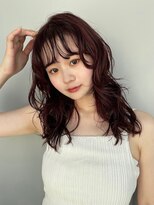 トリッカ シブヤ(TRICCA SHIBUYA)&nbsp;ニュアンス/レイヤー/顔周り/小顔/暖色/レッド/渋谷/シースルー