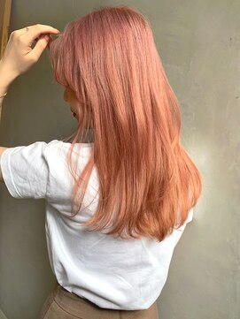 マルフェ 天王寺(marfe) 【marfe】ダブルカラー＿ブリーチ＿オレンジベージュ