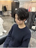大人ショートボブ丸みショートカットマッシュショート前髪あり