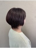 大人ピンクブラウンショート