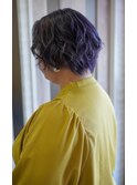 ハンサムショートパーマ × ダークアメジスト