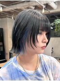 インナーカラーネイビーブルー八王子