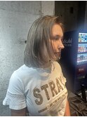 Natural blond bob