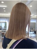 渋谷ミディアムボブダブルカラーヘーゼルベージュマロンベージュ