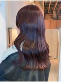 ブリーチなしダブルカラー ラベンダーピンク 透明感カラー 20代