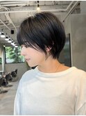 ショート/ショートボブ/大阪/梅田/マンツーマン/白髪ぼかし