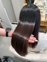 ファム 楽々園店(femme) 酸性縮毛矯正+内部補修ケアトリートメント